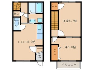 ファミール松花Bの物件間取画像